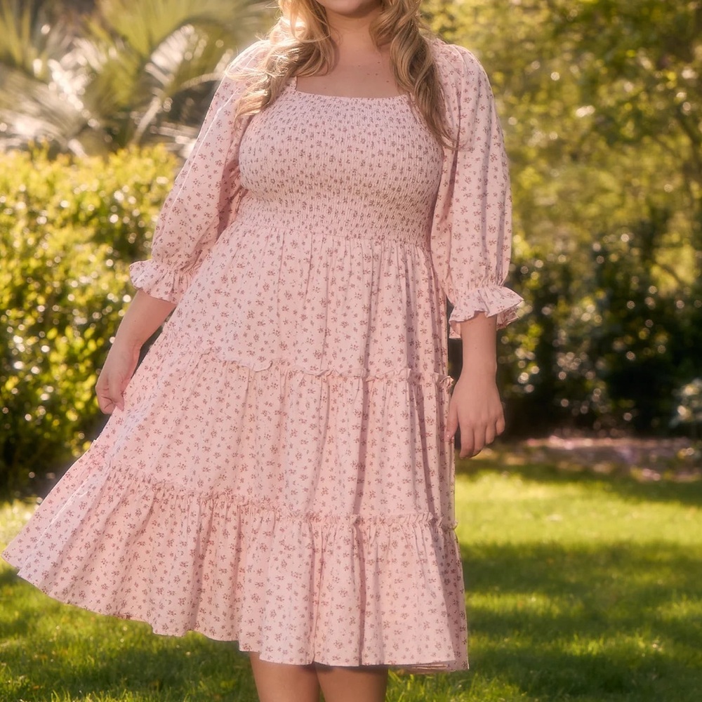 Ivy City Co Short Madeline Dress Pink